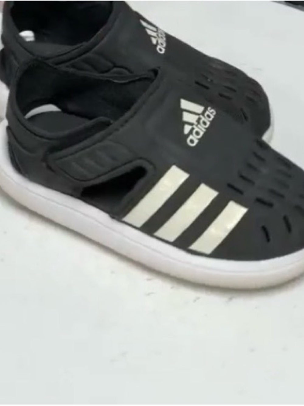 adidas Kids Black and White Sport Sandals